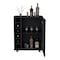 Tuhome Wick Bar Cart with Integrated Wine Storage. Spacious Cabinet and Smooth Rollers-Black MLW9080 - alternate 6